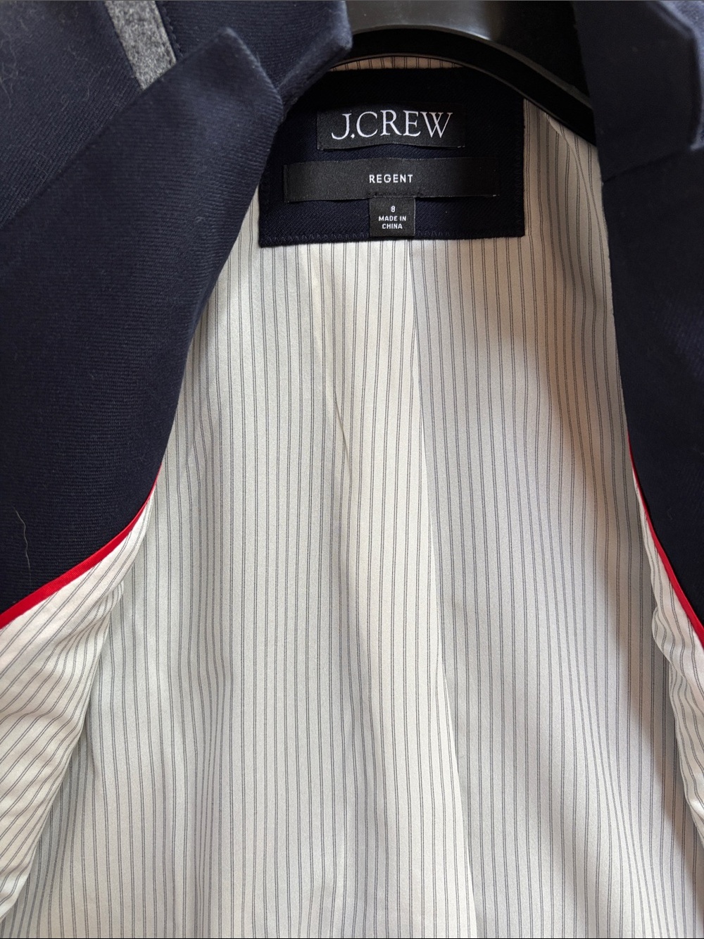 J. Crew Women’s Regent Single-Button Navy Blazer. Stand up collar. Wool blend. - Picture 2 of 4